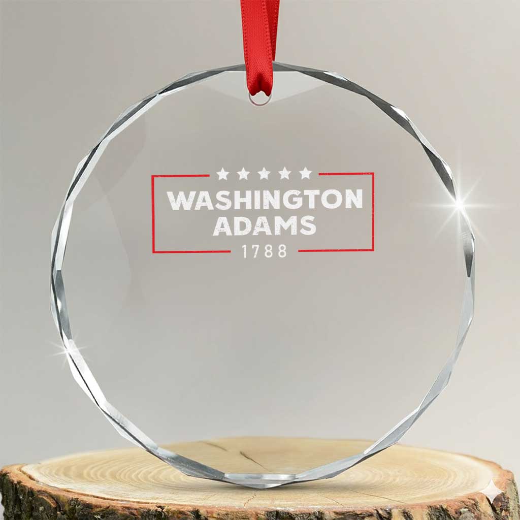 4th July George Washington 1788 Crystal Glass Ornament Retro President Campaign - Wonder Print Shop