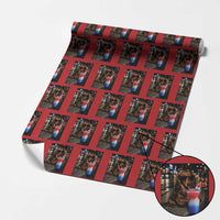 4th Of July Dachshund Drinking Slushie Wrapping Paper Roll Patriotic 250 Anniversary USA Dog Lovers Funny Meme