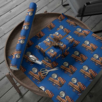 4th Of July Hotdog Fireworks Wrapping Paper Roll American Food Lovers