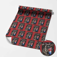 4th Of July Raccoon Drinking Slushie Wrapping Paper Roll Patriotic 250 Anniversary USA Trash Panda Funny Meme