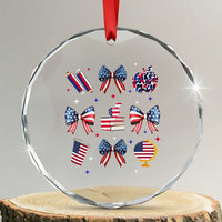 4th of July Teacher Student Crystal Glass Ornament Patriotic Teaching Learning Retro Coquette TS02