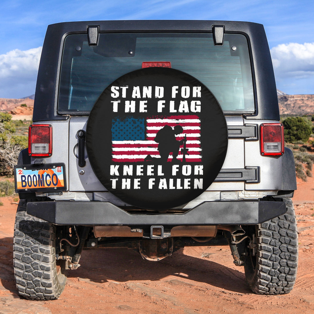 4th Of July Tire Covers - US Independence Day Stand For The Flag Kneel For The Fallen Spare Tire Cover NO.57 LT8 - Wonder Print Shop