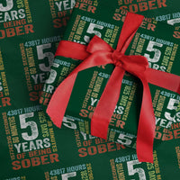 5 Years Of Being Sober Wrapping Paper Roll 5 Years Sobriety Anniversary Addiction Recovery