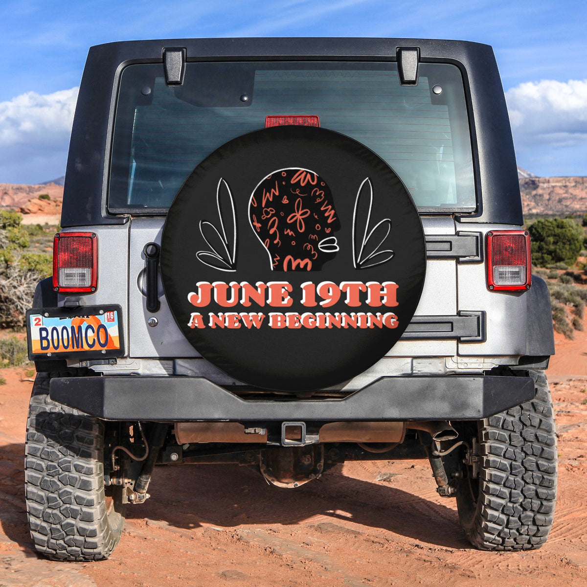 African Tire Covers - Juneteenth Spare Tire Cover June 19th A New Beginning NO.50 LT8 - Wonder Print Shop