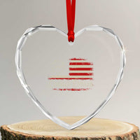 50th Birthday 1976 Limited Edition Heart Crystal Glass Ornament Gifts for 50 Years Old Vintage American Flag