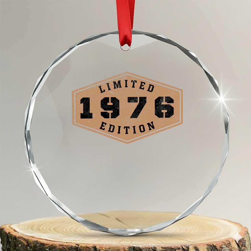 50th Birthday Crystal Glass Ornament 1976 Limited Edition Gifts For Turning 50
