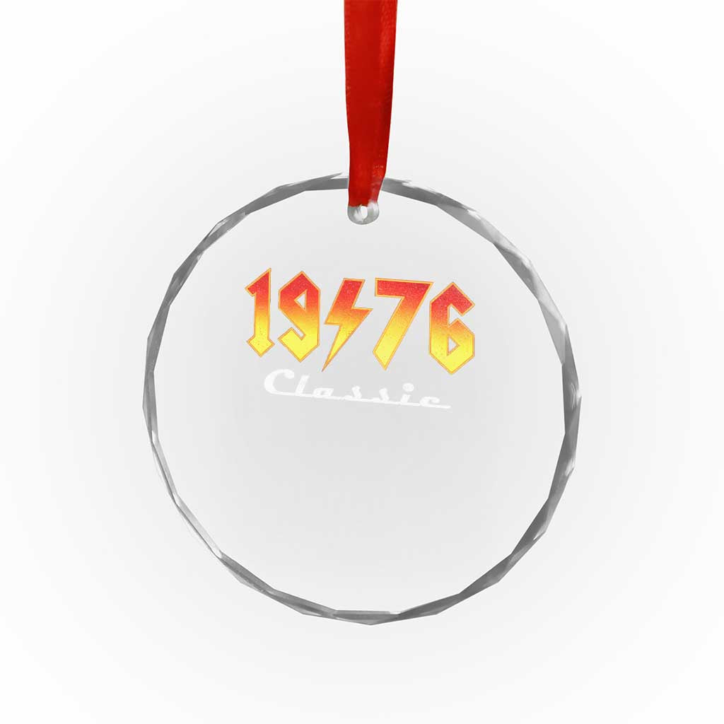 50th Birthday Crystal Glass Ornament Classic Born 1976 Turning 50 Year Old