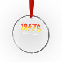 50th Birthday Crystal Glass Ornament Classic Born 1976 Turning 50 Year Old
