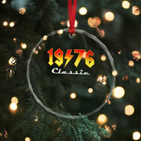 50th Birthday Crystal Glass Ornament Classic Born 1976 Turning 50 Year Old