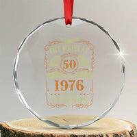 50th Birthday Crystal Glass Ornament Life Begins At 50 Born In 1976 The Year Of Legends