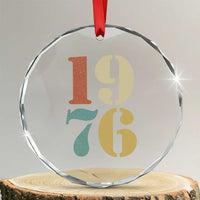 50th Birthday Crystal Glass Ornament Retro Vintage 1976 50 Year Old Gifts