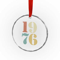 50th Birthday Crystal Glass Ornament Retro Vintage 1976 50 Year Old Gifts