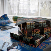 50th Birthday Wrapping Paper Roll Vintage 1976 Retro 50 Years Old Birthday