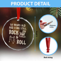 50th Birthday Gift For Men Crystal Glass Ornament Funny Man Saying Gag Gift 50 Years Old Birthday
