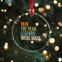 50th Birthday Gift For Men Crystal Glass Ornament Vintage 1976 50 Years Old Birthday