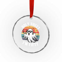 50th Birthday Halloween Ghost Crystal Glass Ornament Holy Sheet I'm Fifty