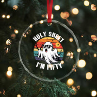 50th Birthday Halloween Ghost Crystal Glass Ornament Holy Sheet I'm Fifty