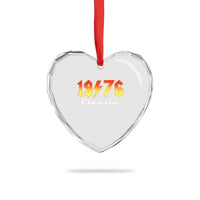 50th Birthday Heart Crystal Glass Ornament Classic Born 1976 Turning 50 Year Old