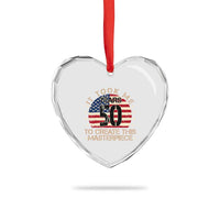 50th Birthday Heart Crystal Glass Ornament It Took Me 50 Years To Create This Masterpiece Vintage American Flag