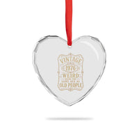 50th Birthday Heart Crystal Glass Ornament Vintage 50yr 1976 50 Year Old Gift Weird Being the Same Age as Old People