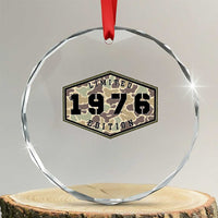 50th Birthday Hunting Crystal Glass Ornament 1976 Limited Edition Vintage Camouflage Gifts For Turning 50