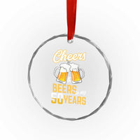 50th Birthday Party Gift Crystal Glass Ornament Cheers Beers To My 50 Years