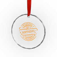 50th Birthday Trip Crystal Glass Ornament Retro Funny Milestone Vacation - Wonder Print Shop