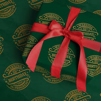 50th Birthday Trip Wrapping Paper Roll Retro Funny Milestone Vacation - Wonder Print Shop