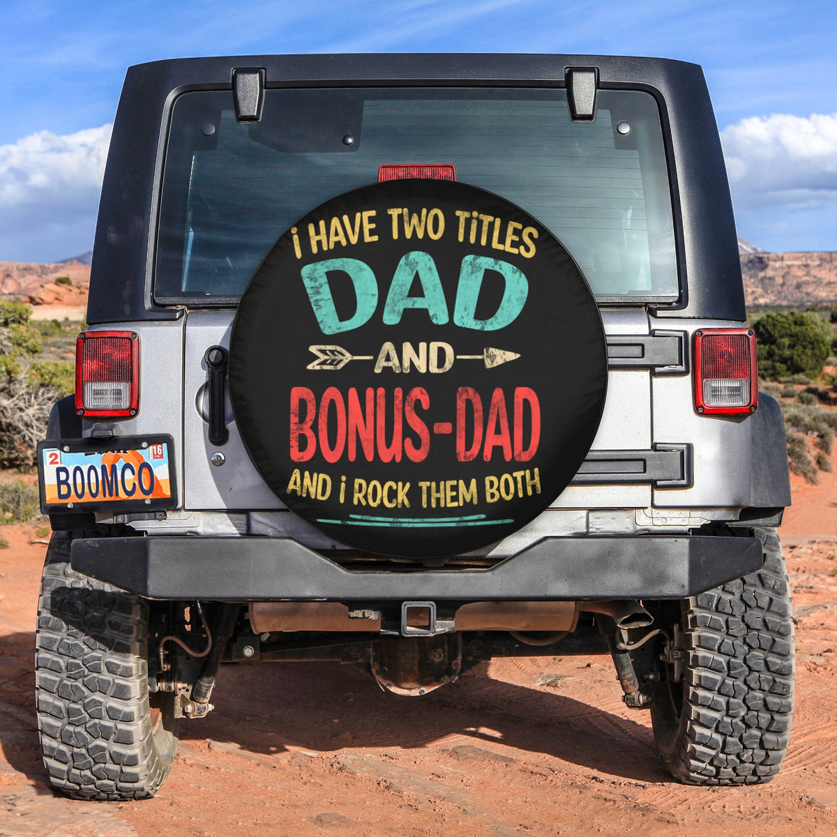 Father's Day Tire Covers - I Have Two Titles Dad And Bonus-Dad And I Rock Them Both Spare Tire Cover NO.52 LT8 - Wonder Print Shop