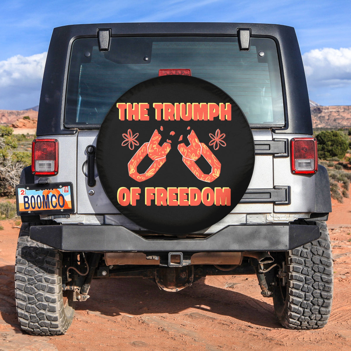African Tire Covers - Juneteenth Spare Tire Cover The Triumph Of Freedom NO.53 LT8 - Wonder Print Shop