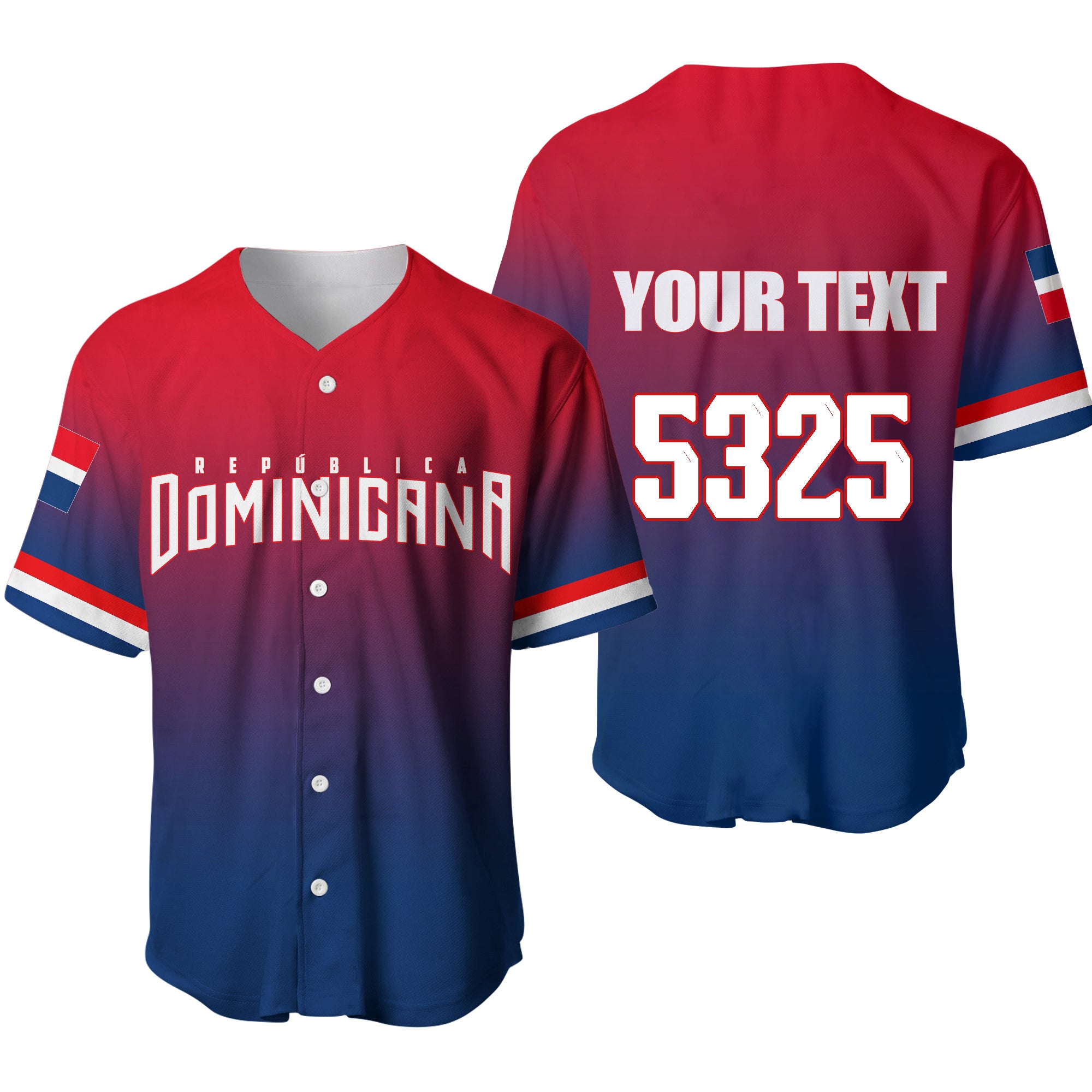 Personalised Baseball 2023 Dominicana 5325 Baseball Jersey LT6