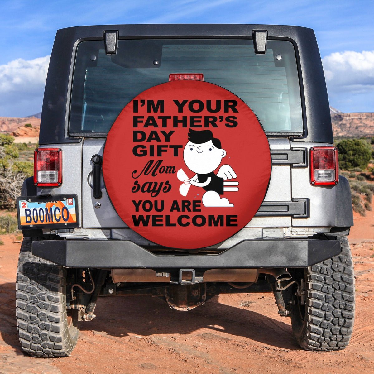 Father's Day Tire Covers - I'm Your Father's Day Gift, Mom Says You Are Awesome Spare Tire Cover NO.58 LT8 - Wonder Print Shop