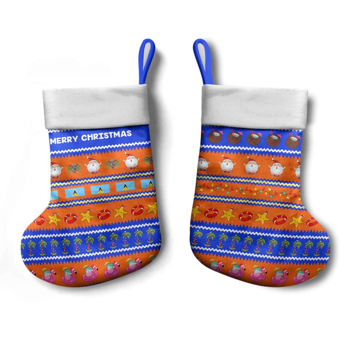 Custom Caribbean Countries Christmas Stocking Funny Tropical Style - Wonder Print Shop
