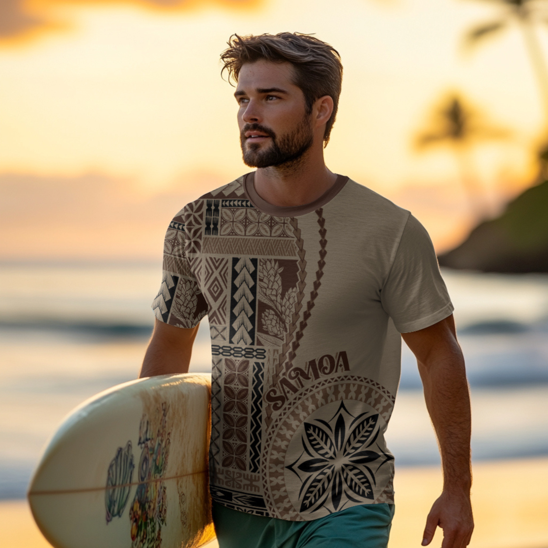 Samoa Siapo Motif T Shirt Classic Style - Wonder Print Shop