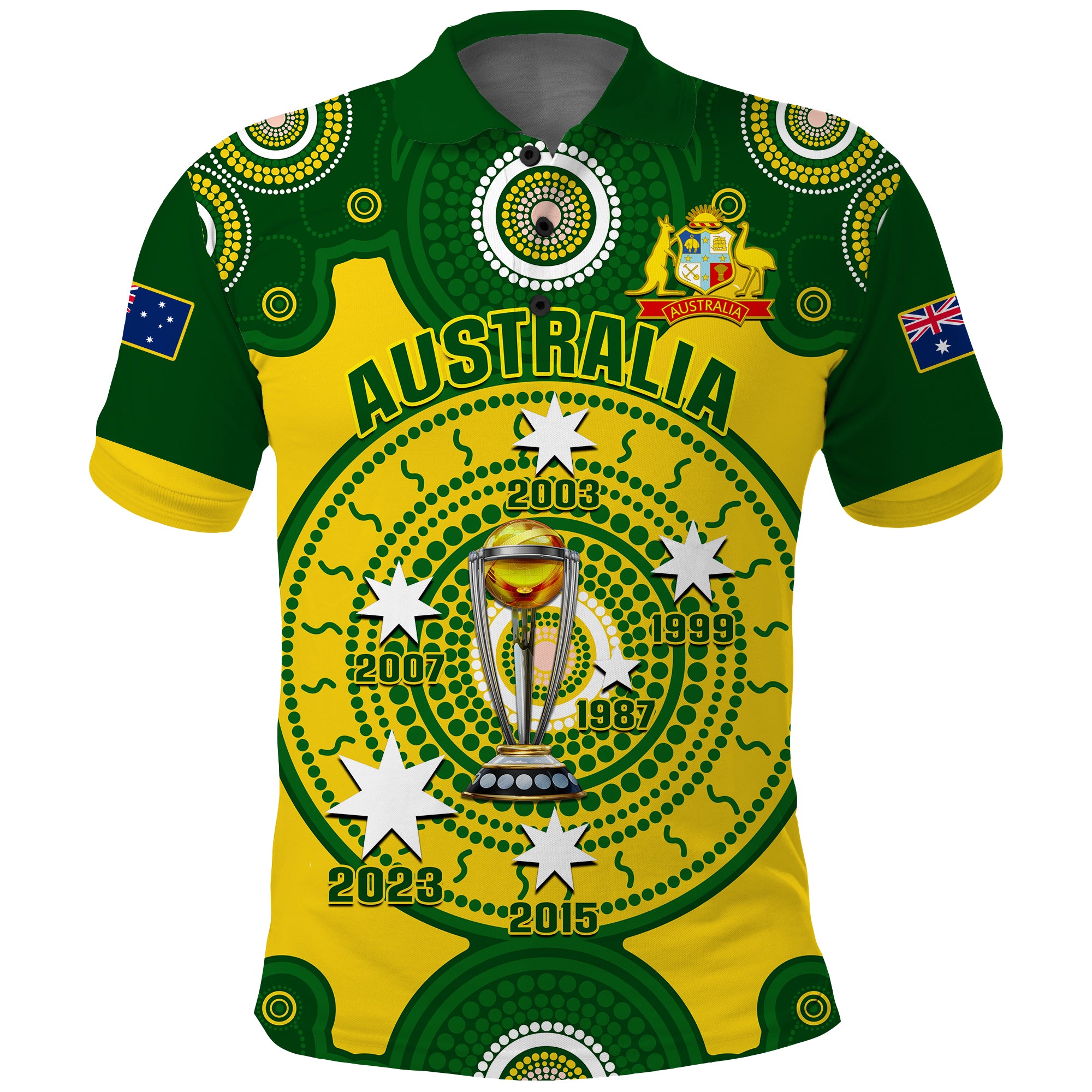 Australia Cricket Polo Shirt 6th Champions Make History LT14