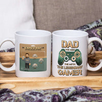 Custom Gamer Father's Day Mug Dad The Man The Myth The Gaming Legend | Wonder Print Shop