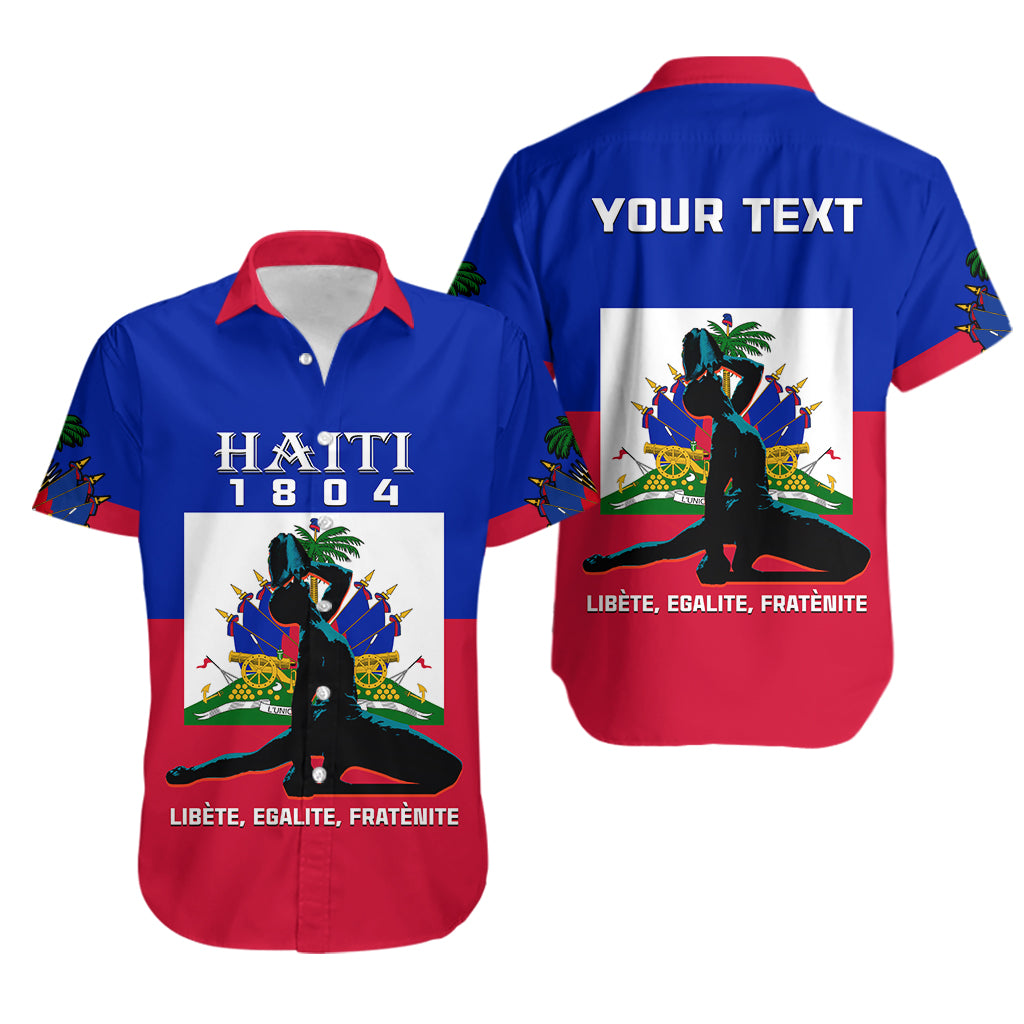 (Custom Personalised) Haiti Hawaiian Shirt Negre Marron With Haitian Flag LT14