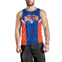 Custom 2025 Basketball Champions Men’s Tank Top – Royal Blue & Orange CTM05