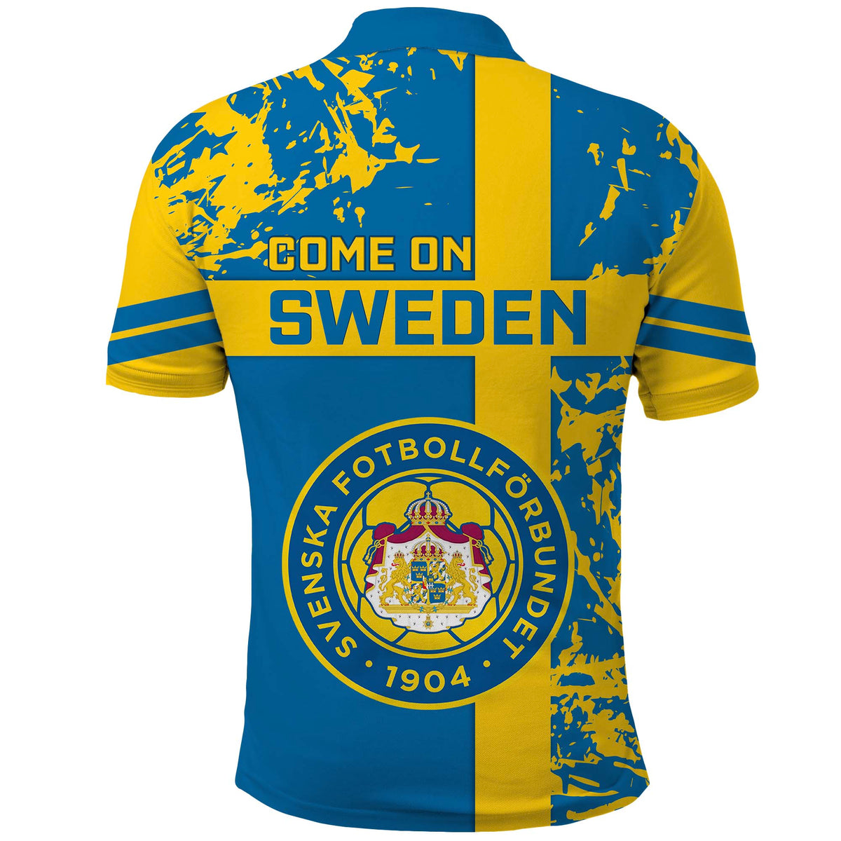 Sweden Football Polo Shirt Come On Sverige 2023 World Cup - Wonder Print Shop