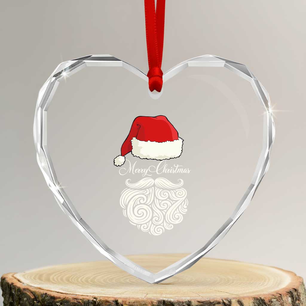 6 7 Xmas 67 Santa Six Seven Meme Merry Christmas Heart Crystal Glass Ornament - Wonder Print Shop