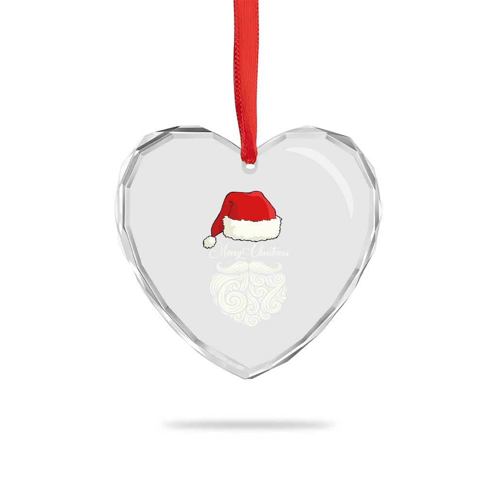 6 7 Xmas 67 Santa Six Seven Meme Merry Christmas Heart Crystal Glass Ornament - Wonder Print Shop