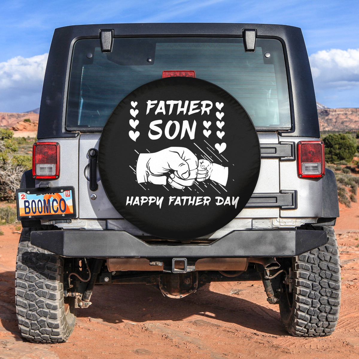 Father's Day Tire Covers - Father And Son Happy Father's Day Spare Tire Cover NO.6 LT8 - Wonder Print Shop