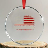 60th Birthday 1966 Limited Edition Crystal Glass Ornament Gifts for 60 Years Old Vintage American Flag