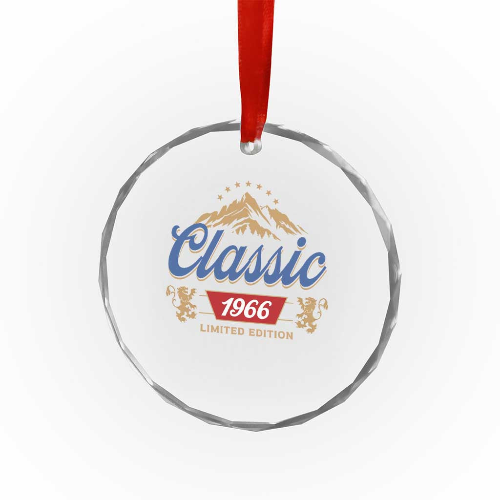60th Birthday Beer Classic 1966 Limited Edition Crystal Glass Ornament Funny Gifts for 60 Year Olds