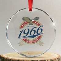 60th Birthday Beer Lover Vintage 1966 Limited Edition Crystal Glass Ornament Bald Eagle