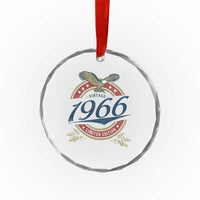 60th Birthday Beer Lover Vintage 1966 Limited Edition Crystal Glass Ornament Bald Eagle