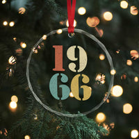60th Birthday Crystal Glass Ornament Classic Retro 1966 60 Year Old Gifts