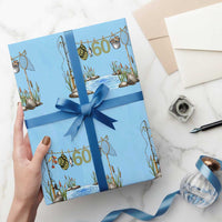60th Birthday Fishing Wrapping Paper Roll Fisherman Birthday Party Gift