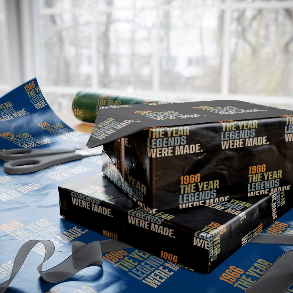 60th Birthday Gift For Men Wrapping Paper Roll Vintage 1966 60 Years Old Birthday