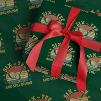 60th Birthday Golf Wrapping Paper Roll Funny Six Tee And Still On Par 60 Years Old